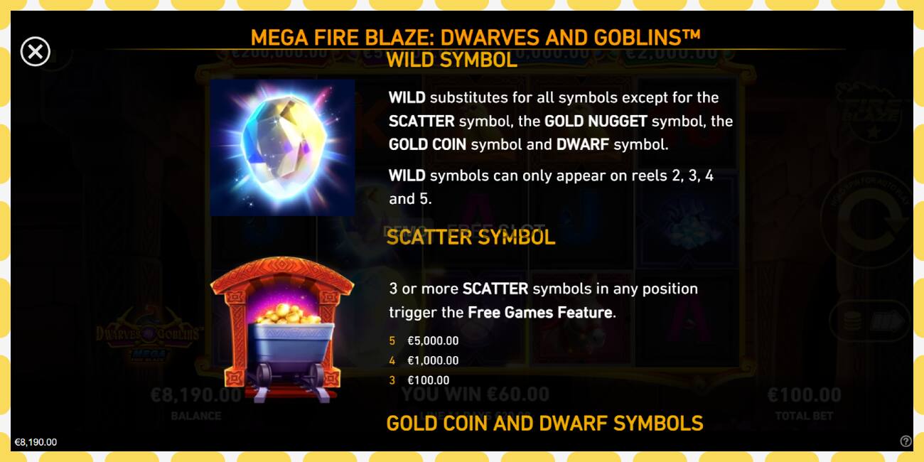 Slot demo Mega Fire Blaze: Dwarves & Goblins gratis dan tanpa registrasi, gambar - 1