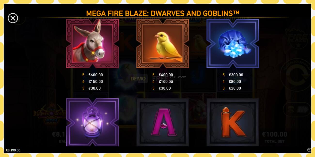 Slot demo Mega Fire Blaze: Dwarves & Goblins gratis dan tanpa registrasi, gambar - 1