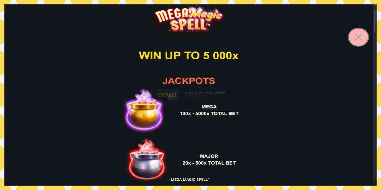 Slot demo Mega Magic Spell gratis dan tanpa registrasi, gambar - 1