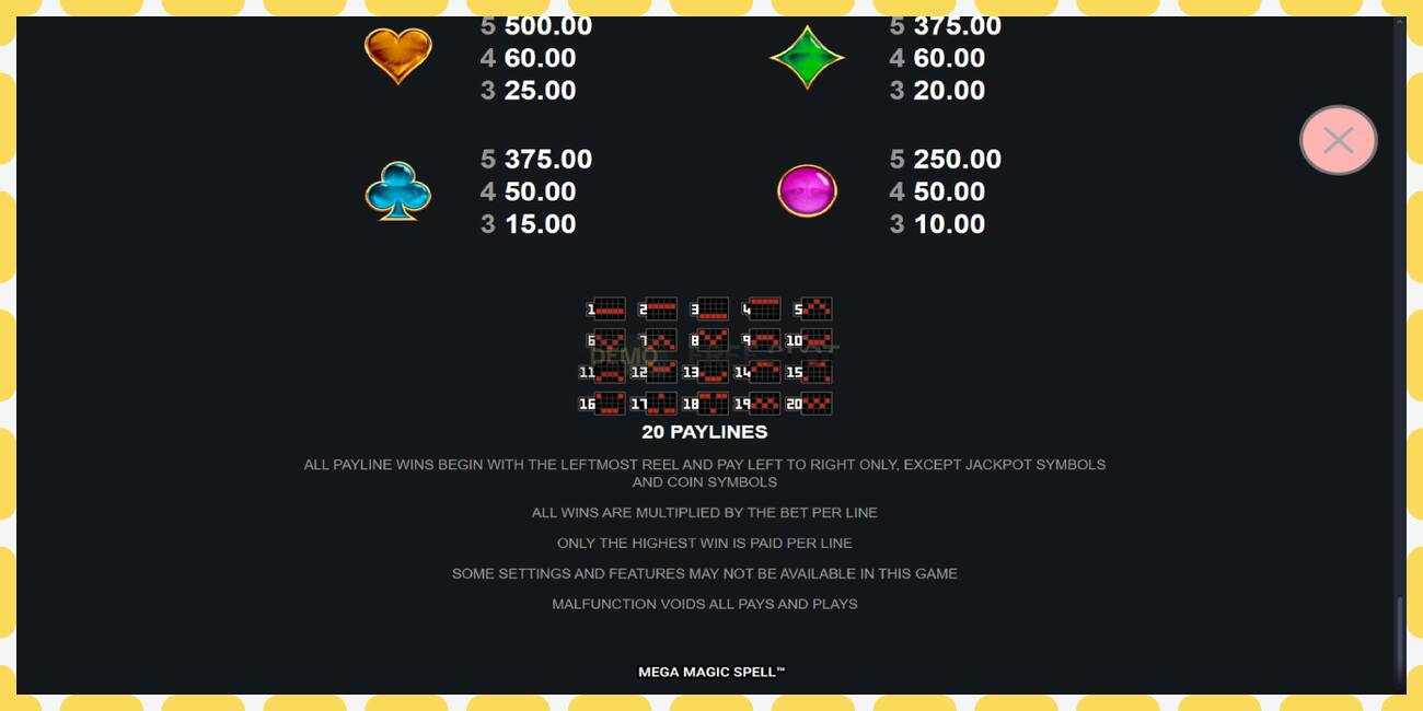 Slot demo Mega Magic Spell gratis dan tanpa registrasi, gambar - 1