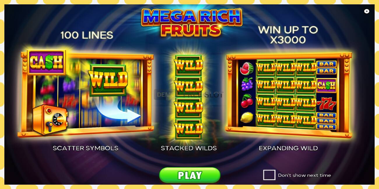 Demo-spor Mega Rich Fruits gratis og uten registrering, bilde - 1