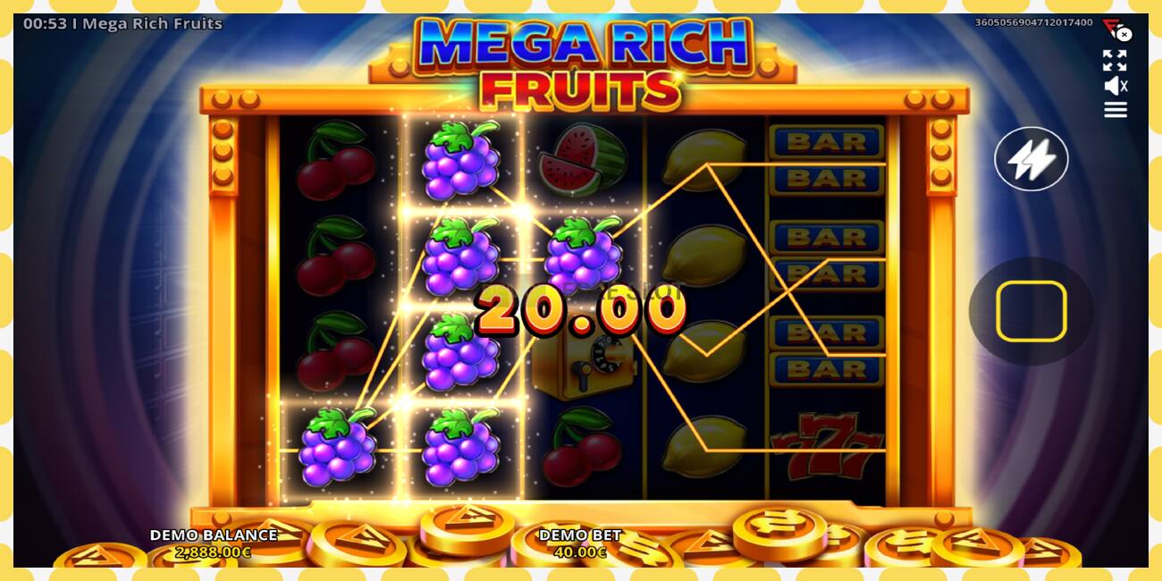 Demo-spor Mega Rich Fruits gratis og uten registrering, bilde - 1