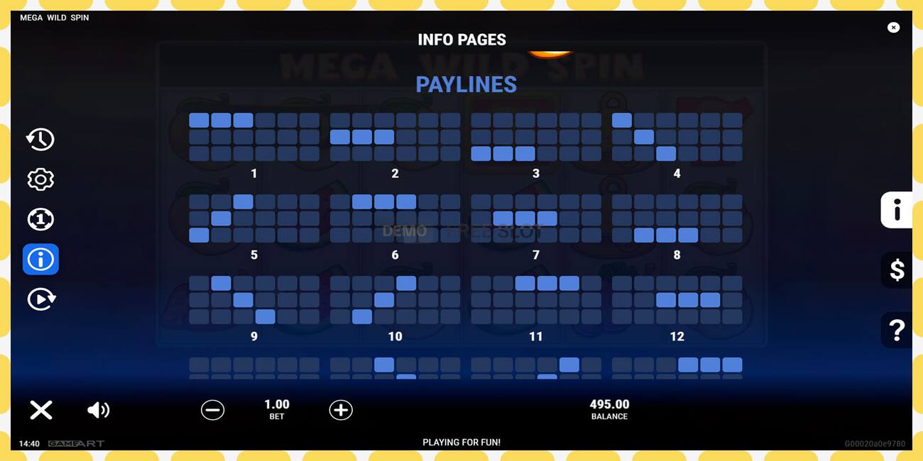Yanayopangwa demo Mega Wild Spin bure na bila usajili, picha - 1
