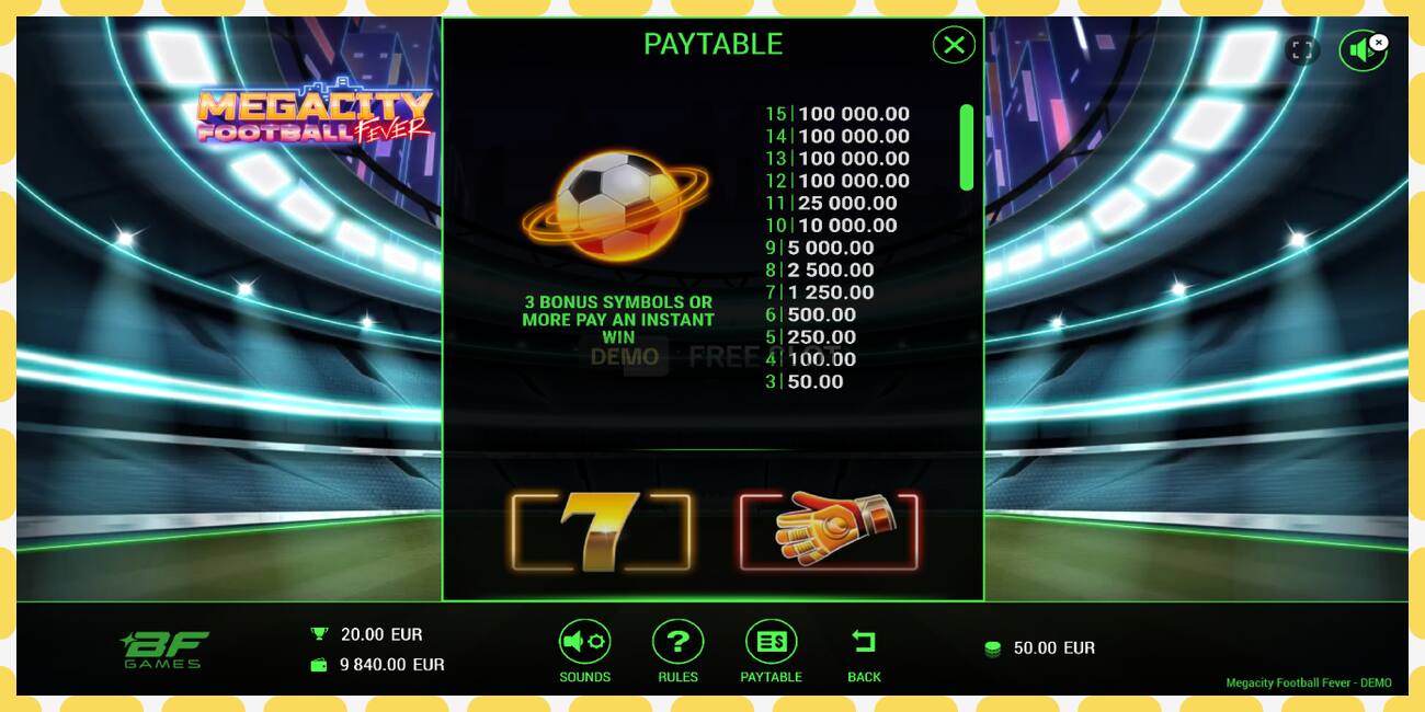 Demo slot Megacity Football Fever free and without registration, picture - 1