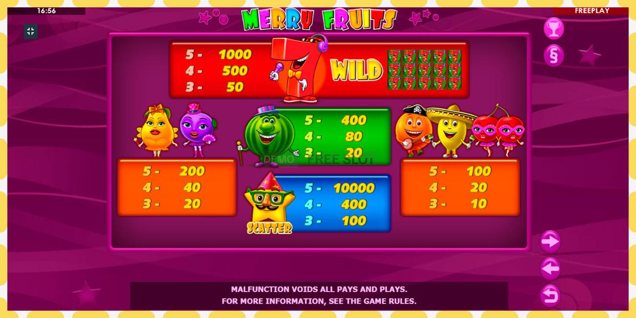 Demo slot Merry Fruits free and without registration, picture - 1