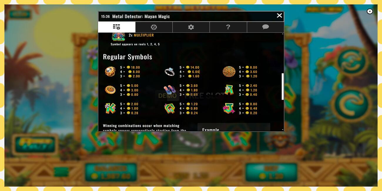 Demo slot Metal Detector: Mayan Magic free and without registration, picture - 1