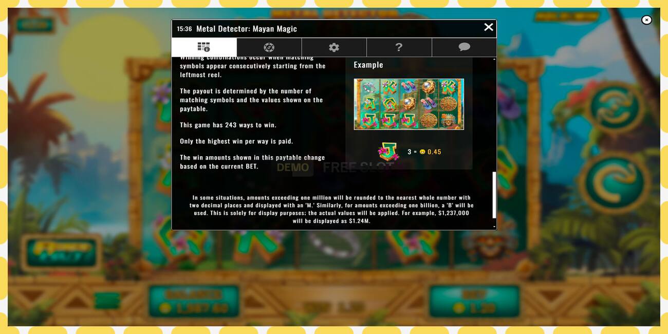 Demo slot Metal Detector: Mayan Magic free and without registration, picture - 1