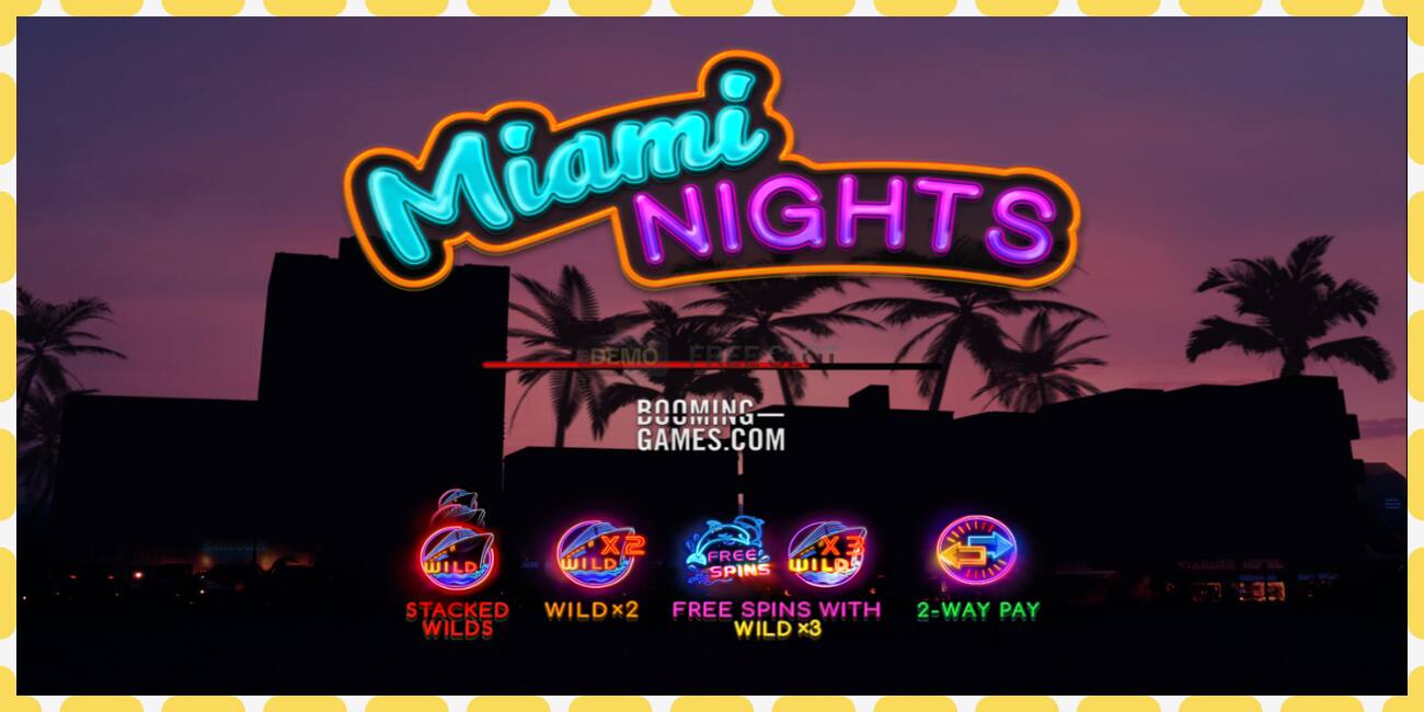 Demo slot Miami Nights free and without registration, picture - 1