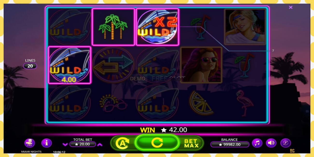 Demo slot Miami Nights free and without registration, picture - 1