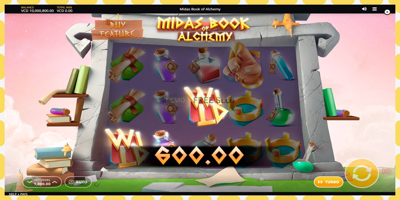 រន្ធដោតសាកល្បង Midas Book of Alchemy ឥតគិតថ្លៃនិងដោយគ្មានការចុះឈ្មោះ, រូបភាព - ១