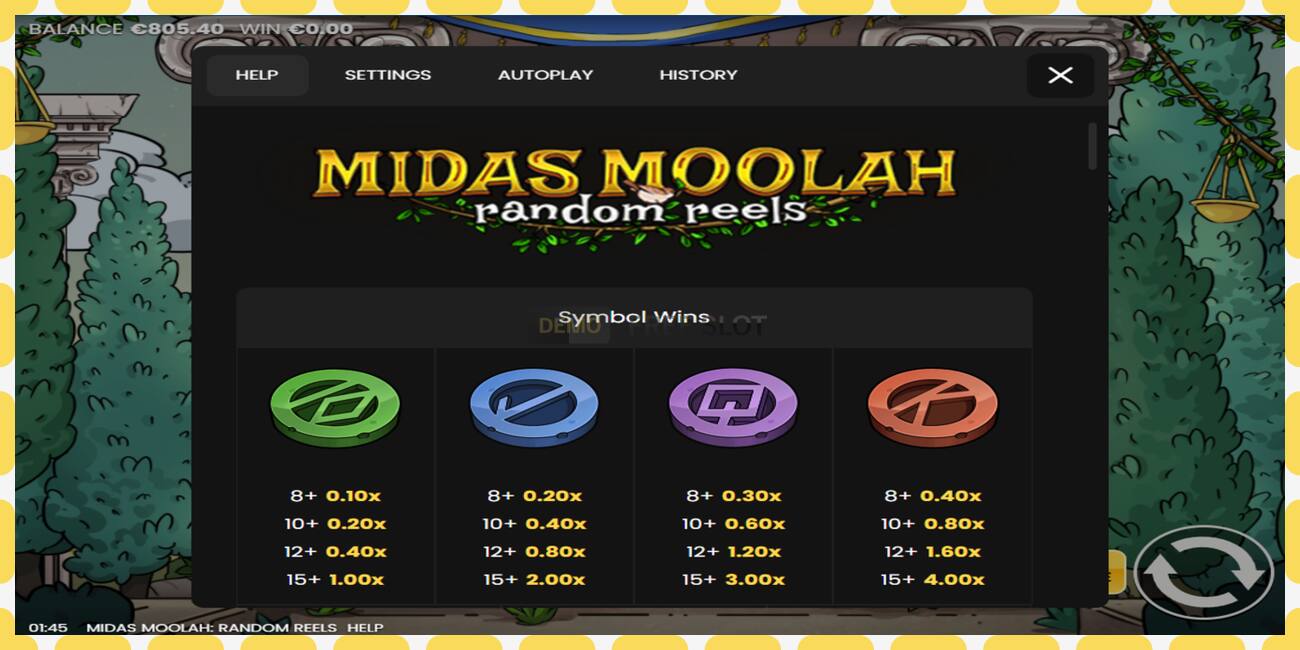 Demo slot Midas Moolah Random Reels free and without registration, picture - 1