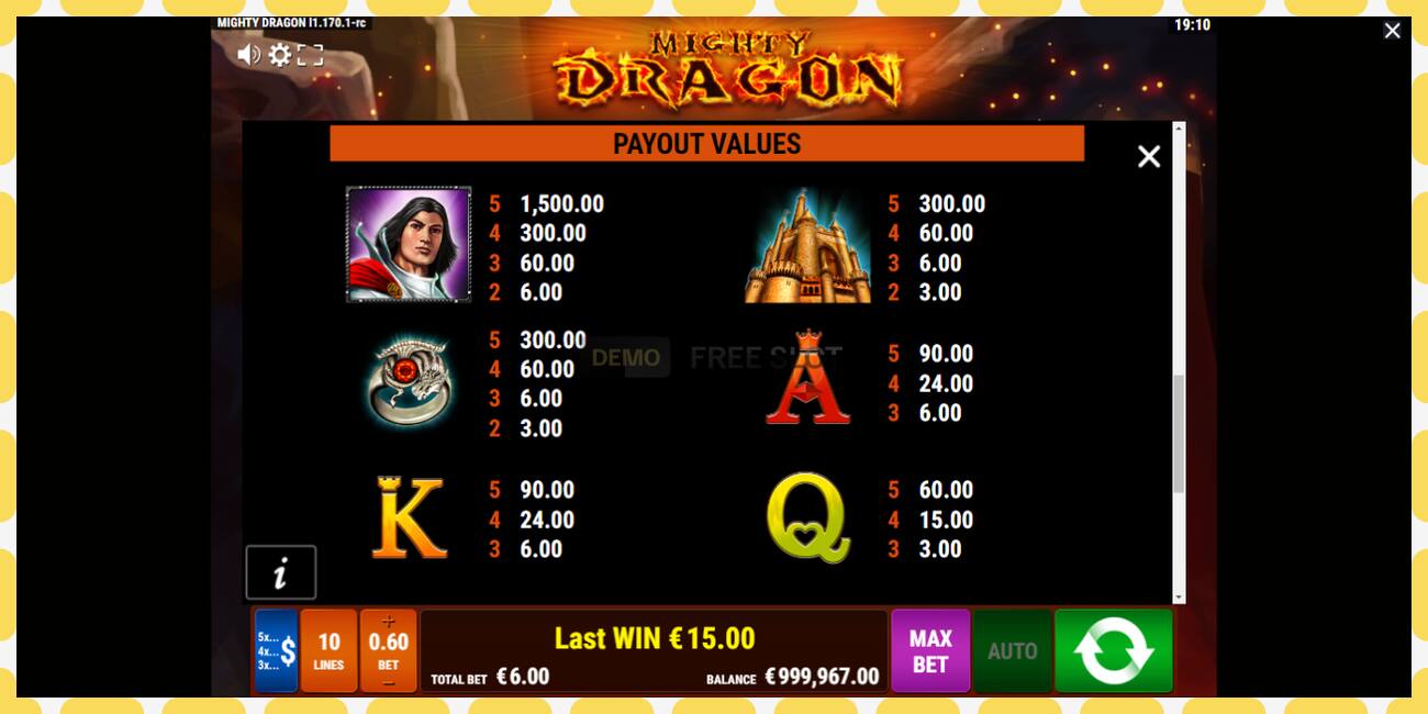 Demo slot Mighty Dragon free and without registration, picture - 1