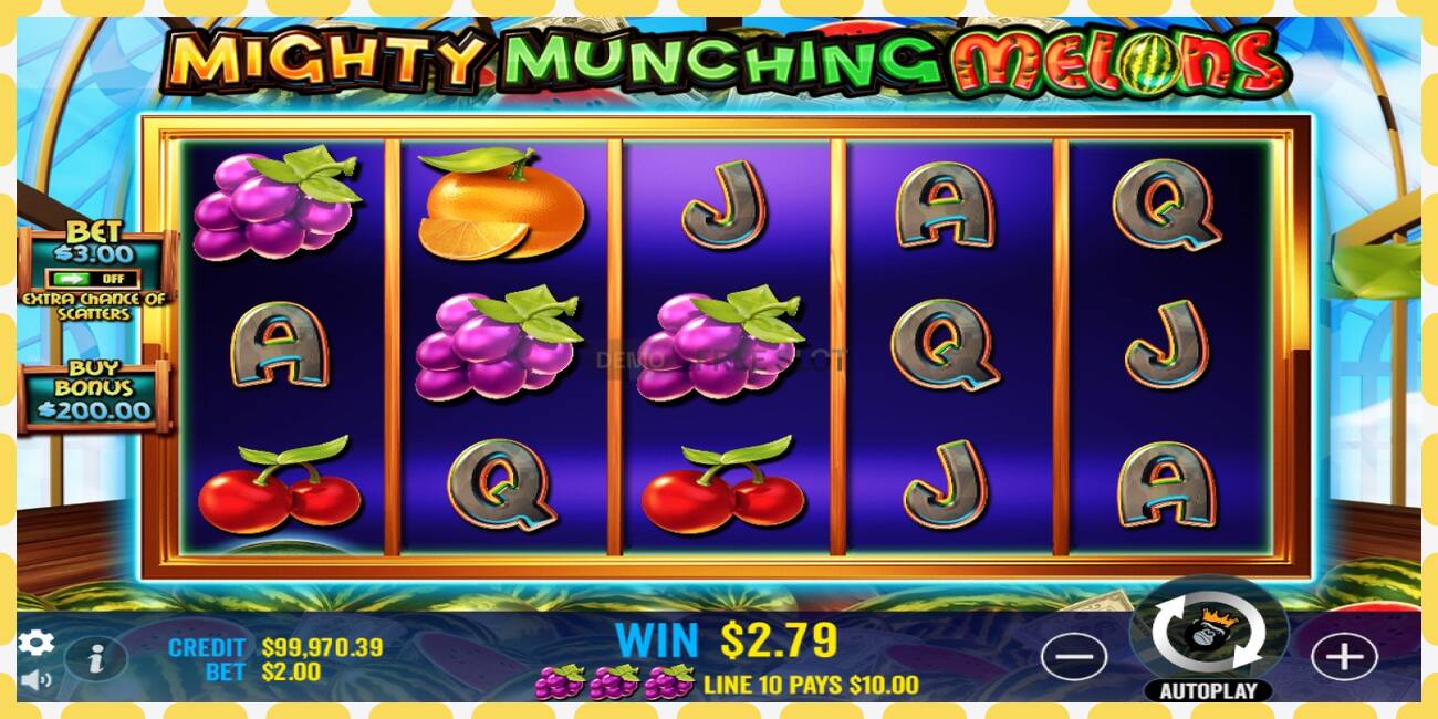 Demo-spor Mighty Munching Melons gratis og uten registrering, bilde - 1