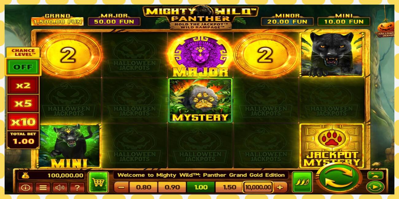 Demo slot Mighty Wild: Panther Grand Gold Edition Halloween Jackpots නොමිලේ සහ ලියාපදිංචියකින් තොරව, පින්තූරය - 1