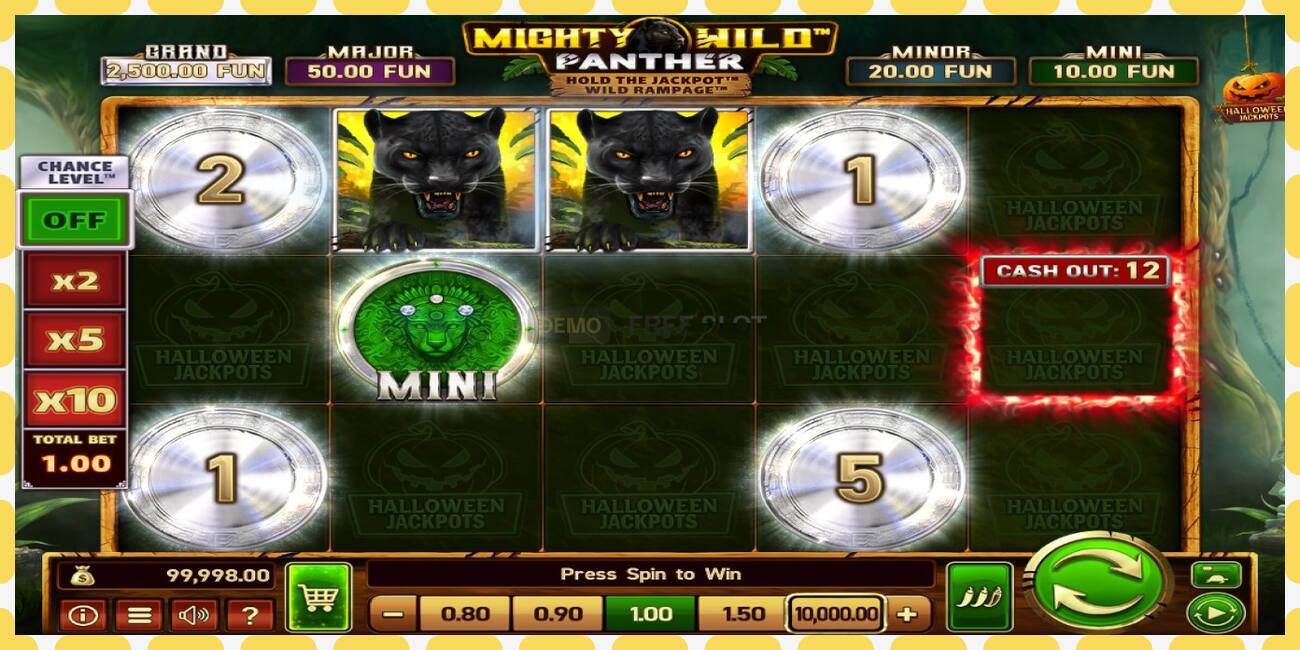 Demo slot Mighty Wild: Panther Grand Platinum Edition Halloween Jackpots free and without registration, picture - 1