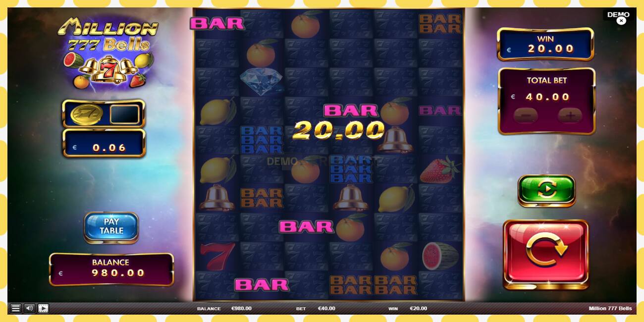 Demo slot Million 777 Bells free and without registration, picture - 1