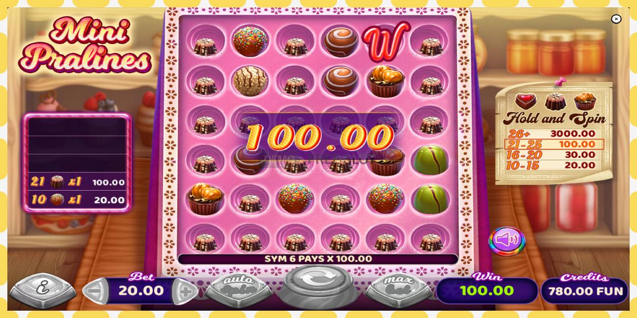 Demo slot Mini Pralines gratis og uden registrering, billede - 1