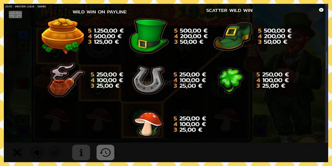 Demo slot Mister Luck free and without registration, picture - 1