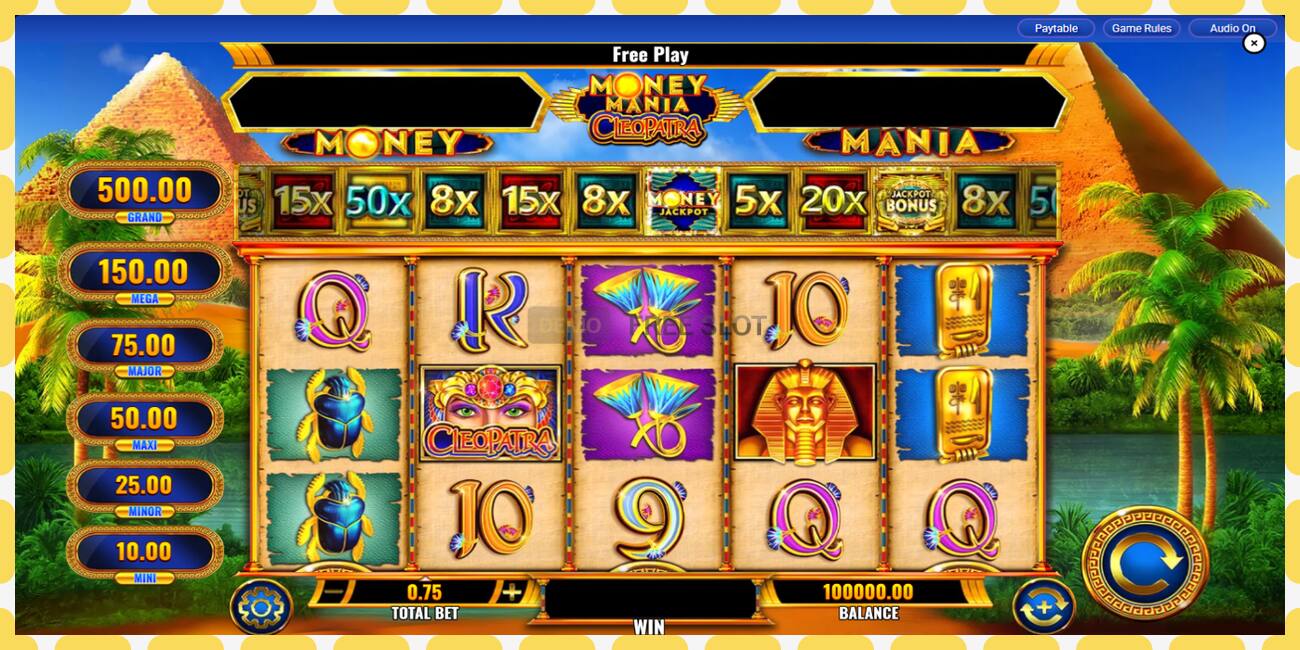 Khe thử nghiệm Money Mania Cleopatra miễn phí và không cần đăng ký, hình ảnh - 1