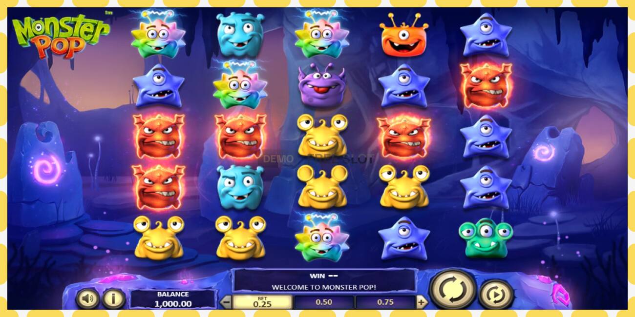 រន្ធដោតសាកល្បង Monster Pop ឥតគិតថ្លៃនិងដោយគ្មានការចុះឈ្មោះ, រូបភាព - ១