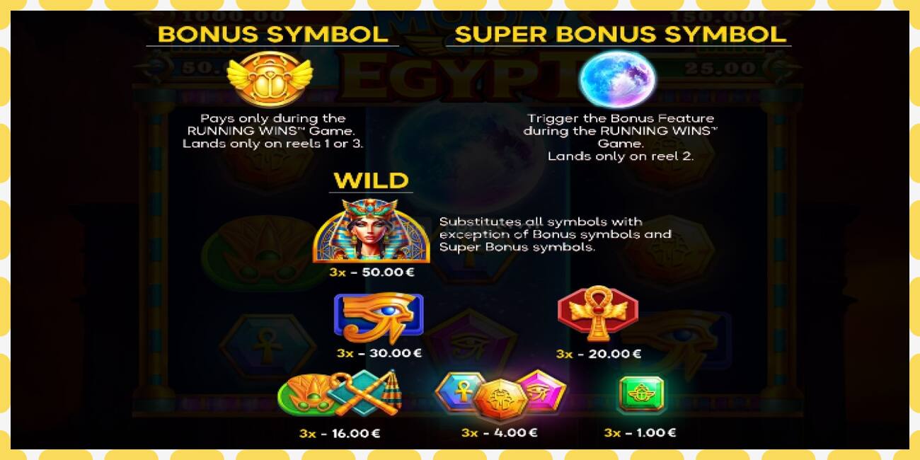 Demo slot Moon of Egypt free and without registration, picture - 1