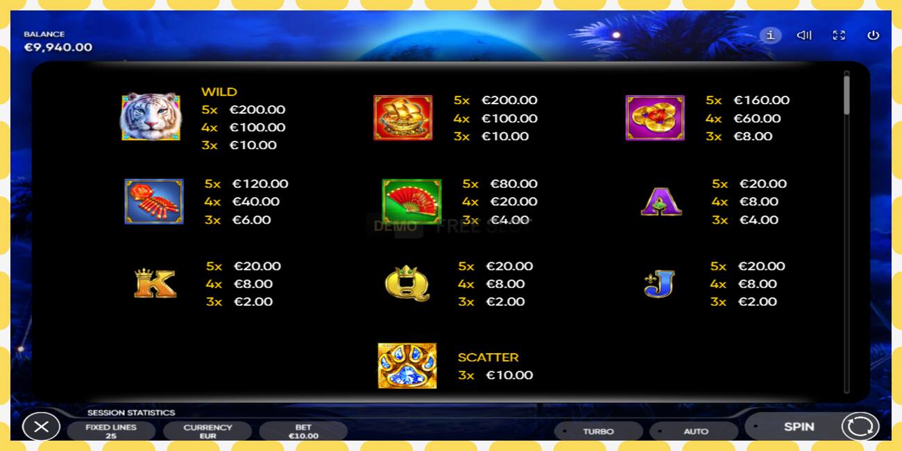 Demo slot Moon Tiger free and without registration, picture - 1