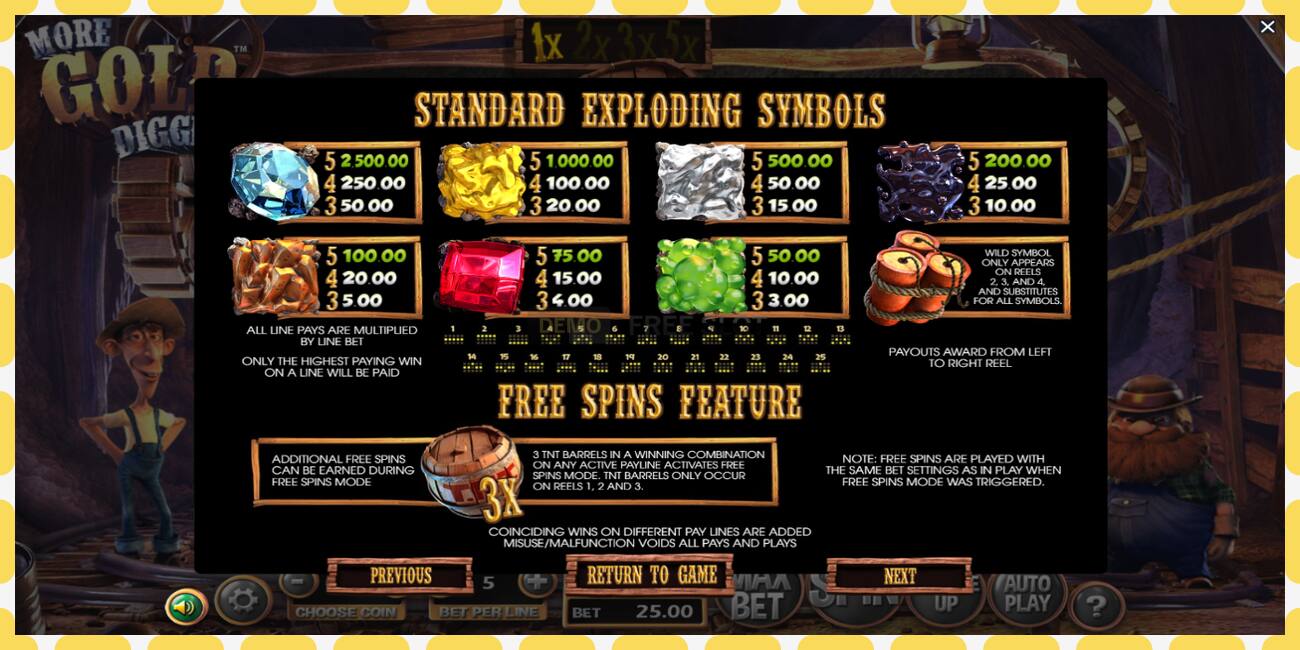 Demo slot More Gold Diggin free and without registration, picture - 1