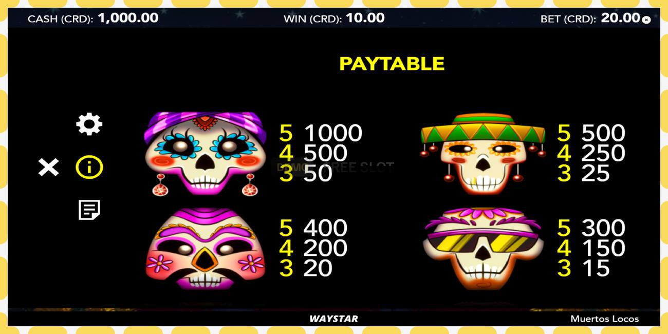 Demo slot Muertos Locos free and without registration, picture - 1