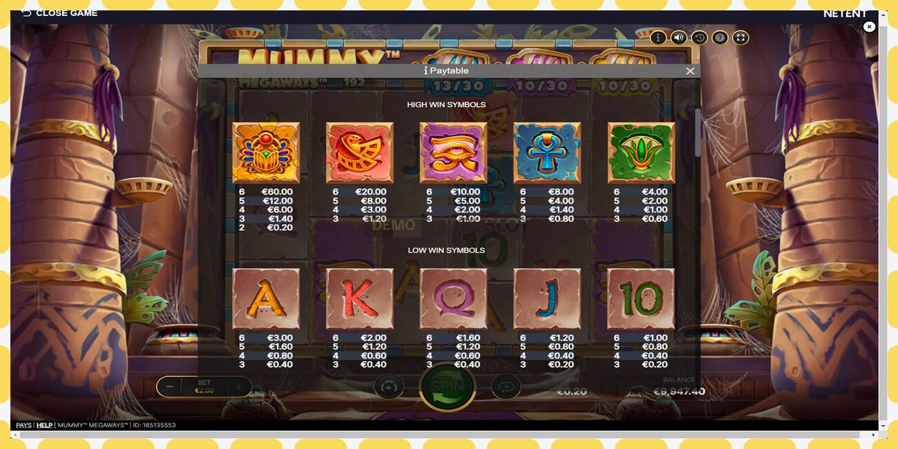 Demo slot Mummy Megaways free and without registration, picture - 1