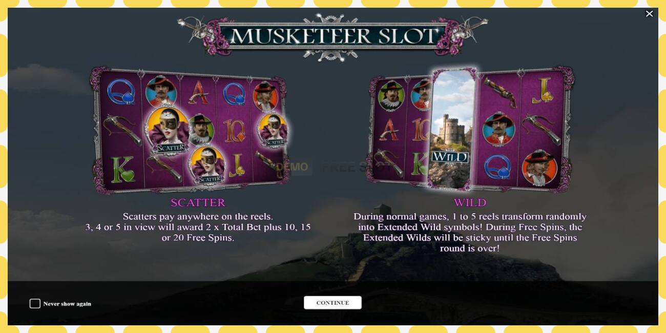 Demo slot Musketeer Slot free and without registration, picture - 1