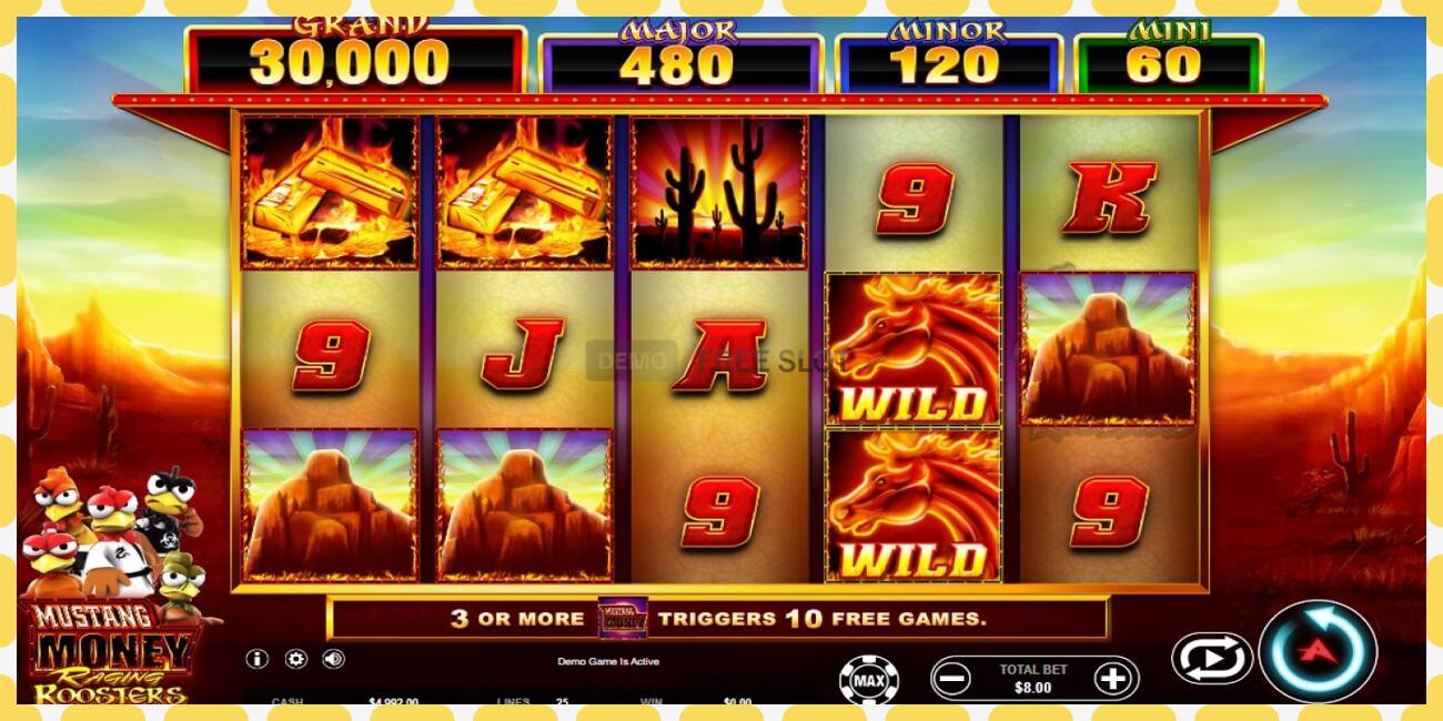 Demo slot Mustang Money Raging Roosters free and without registration, picture - 1