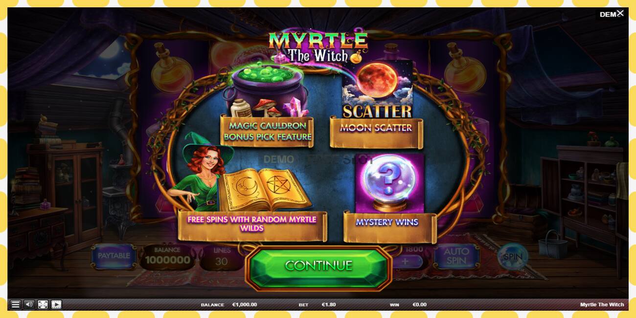 រន្ធដោតសាកល្បង Myrtle the Witch ឥតគិតថ្លៃនិងដោយគ្មានការចុះឈ្មោះ, រូបភាព - ១