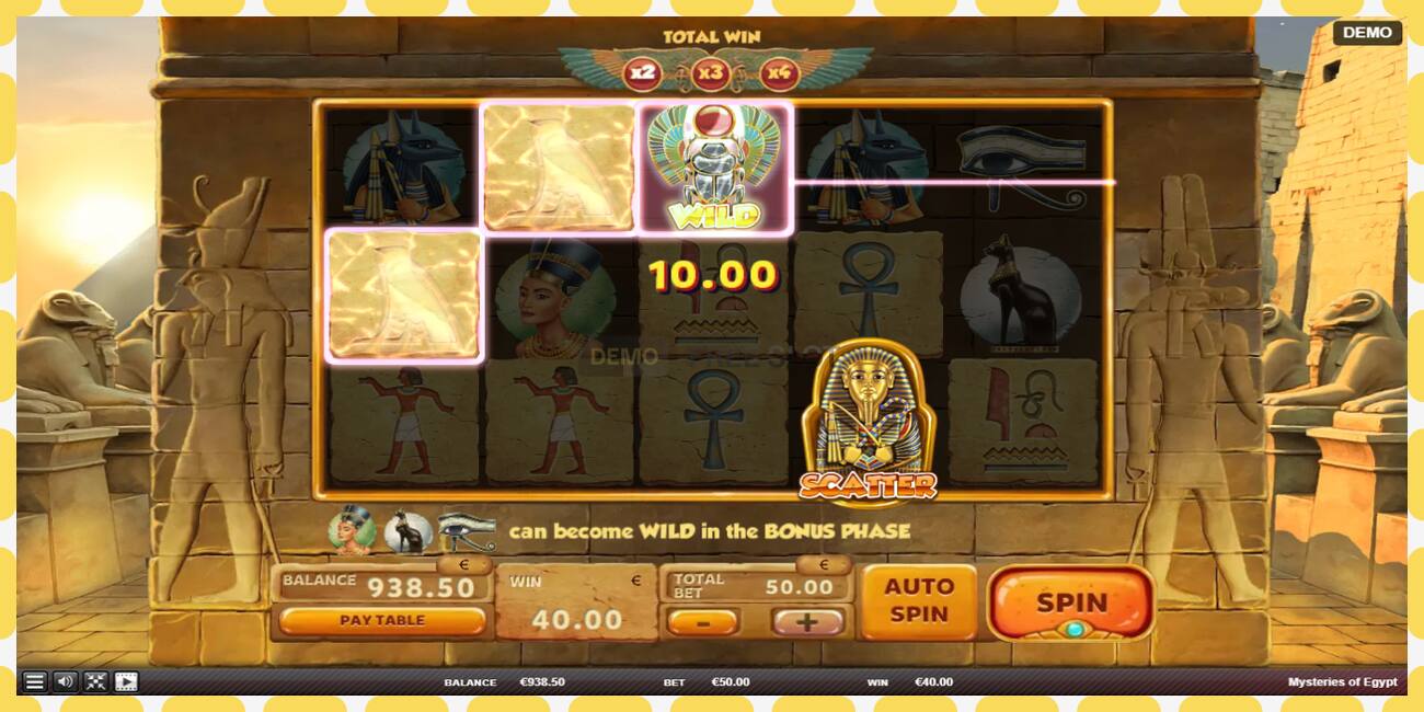 Demo slots Mysteries of Egypt bezmaksas un bez reģistrācijas, attēlu - 1