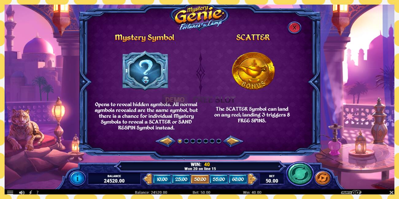 Demo yuvası Mystery Genie Fortunes of the Lamp ücretsiz ve kayıt olmadan, resim - 1