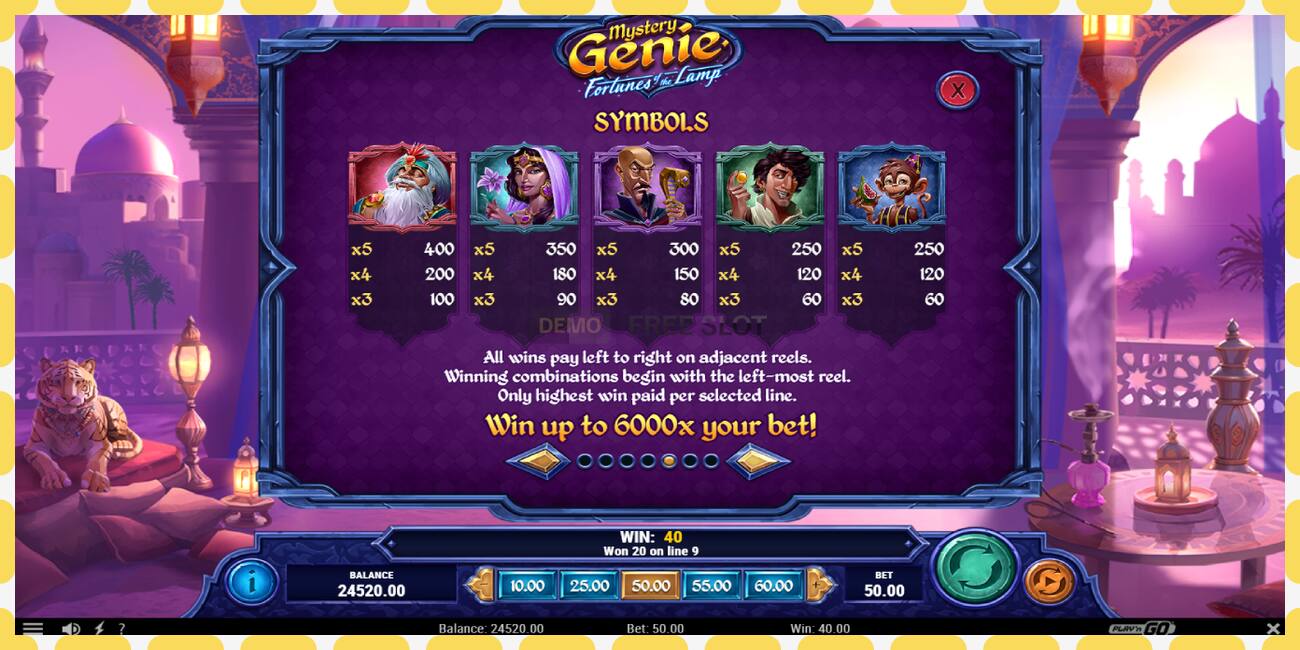 Demo yuvası Mystery Genie Fortunes of the Lamp ücretsiz ve kayıt olmadan, resim - 1