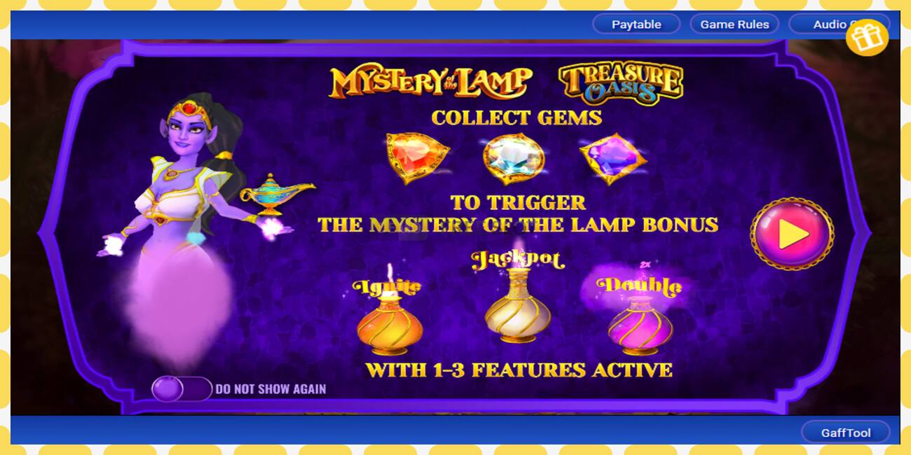 חריץ הדגמה Mystery of the Lamp Treasure Oasis חינם וללא הרשמה, תְמוּנָה - 1