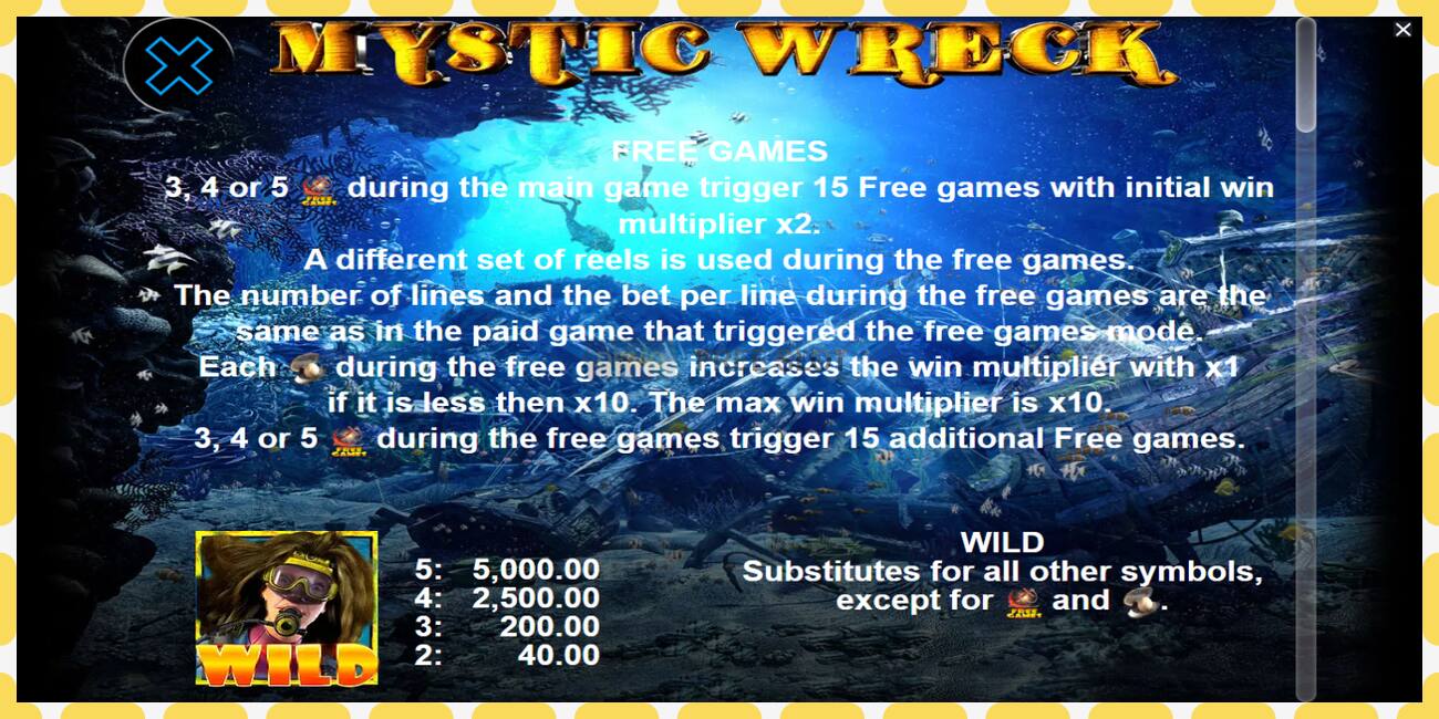 Demo-spor Mystic Wreck gratis og uten registrering, bilde - 1