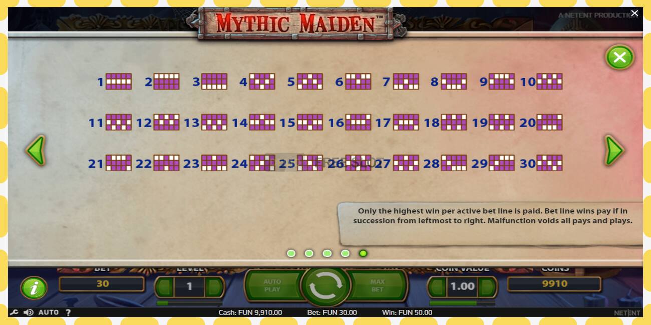 Υποδοχή επίδειξης Mythic Maiden δωρεάν και χωρίς εγγραφή, εικόνα - 1