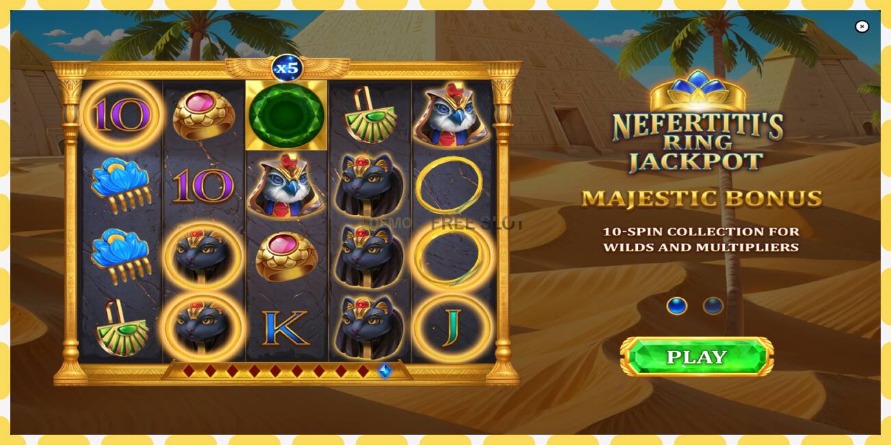 Demo slots Nefertitis Ring Jackpot bezmaksas un bez reģistrācijas, attēlu - 1