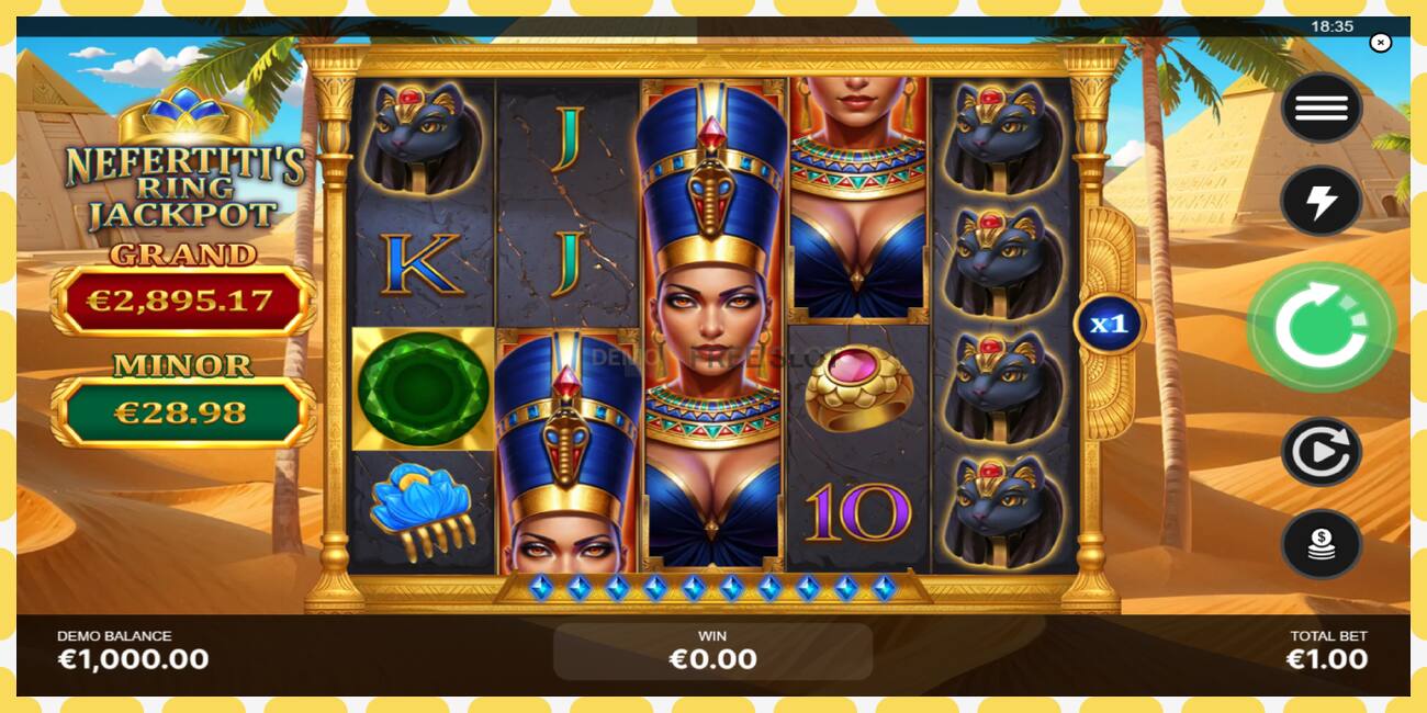 Demo slots Nefertitis Ring Jackpot bezmaksas un bez reģistrācijas, attēlu - 1