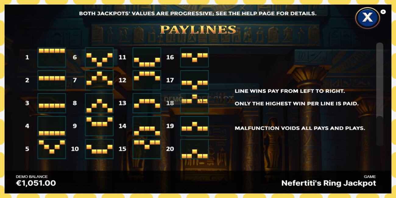 Slot demo Nefertitis Ring Jackpot percuma dan tanpa pendaftaran, gambar - 1