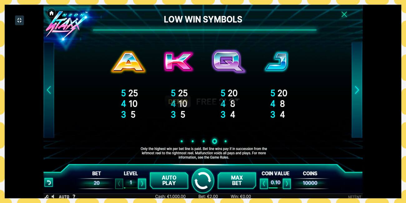 Demo slot Neon Staxx free and without registration, picture - 1