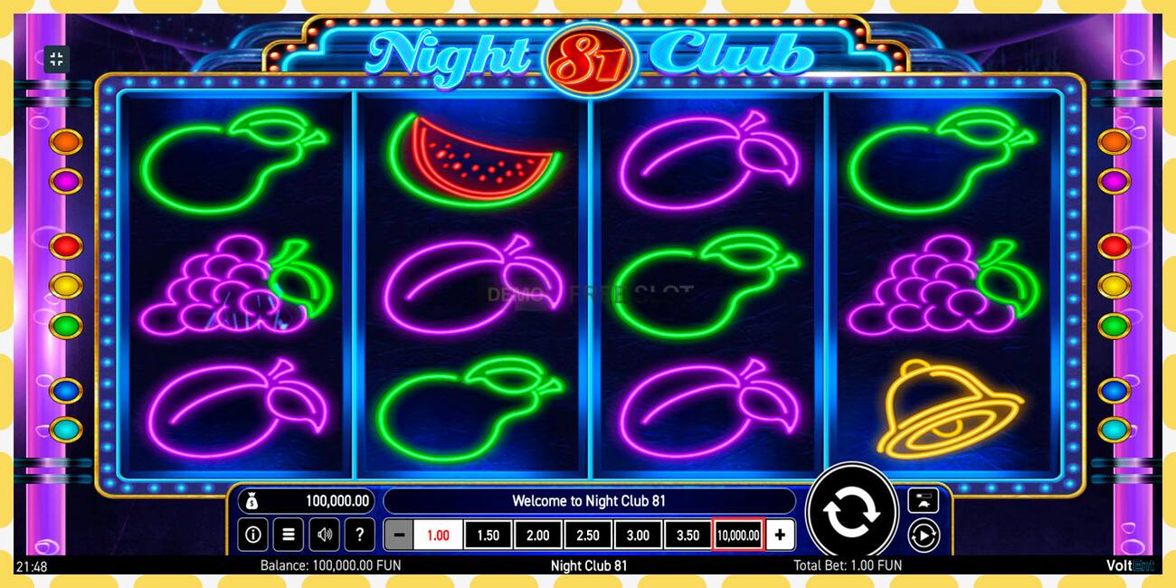 Demo slot Night Club 81 free and without registration, picture - 1