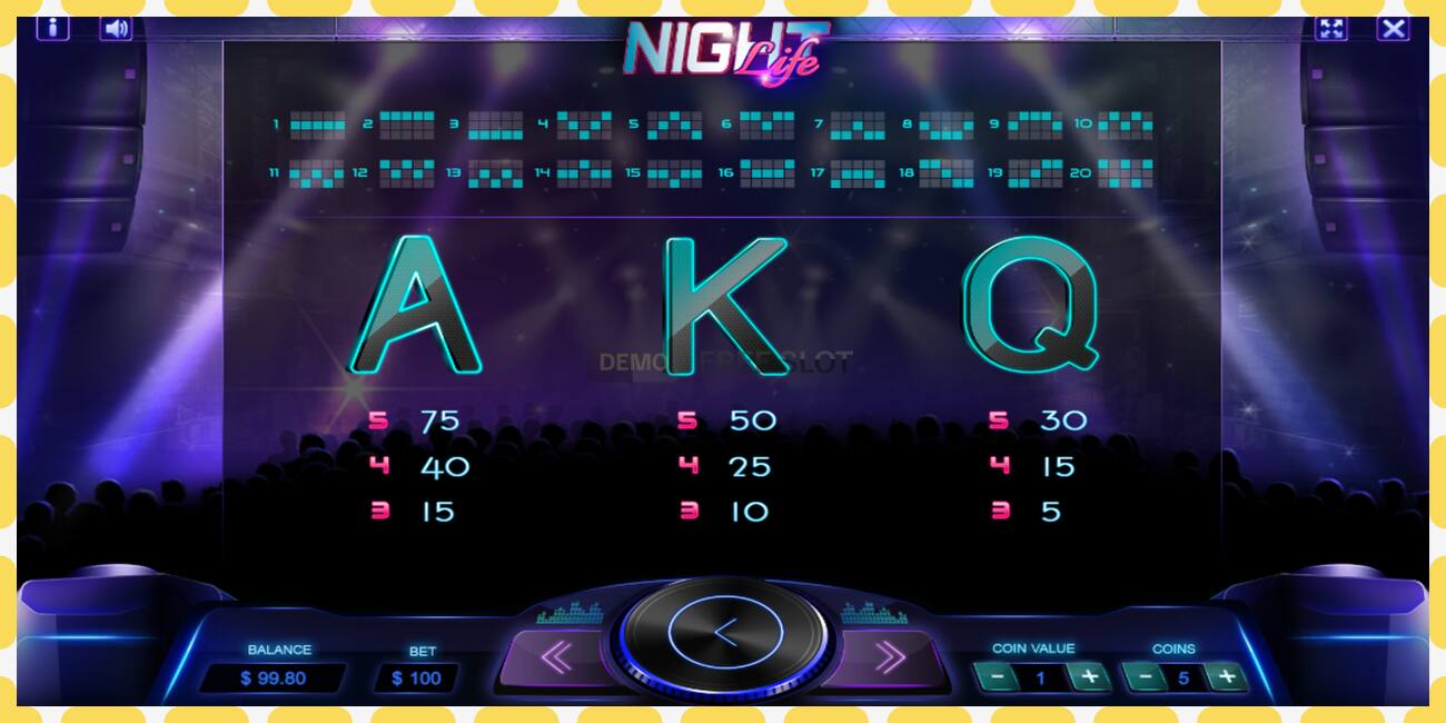 Demo slot Night Life free and without registration, picture - 1