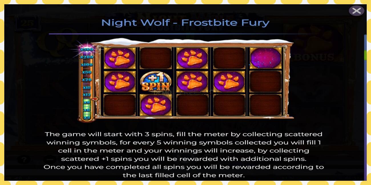 Demo slot Night Wolf - Frostbite Fury නොමිලේ සහ ලියාපදිංචියකින් තොරව, පින්තූරය - 1