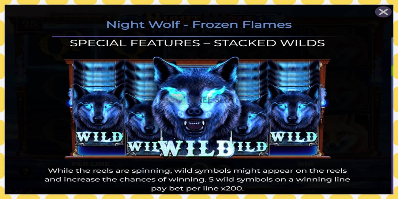 Demo lizdas Night Wolf - Frozen Flames nemokamai ir be registracijos, paveikslėlį - 1