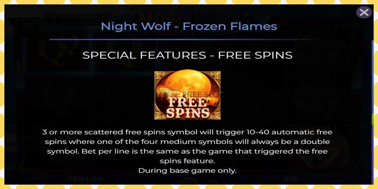 Demo lizdas Night Wolf - Frozen Flames nemokamai ir be registracijos, paveikslėlį - 1