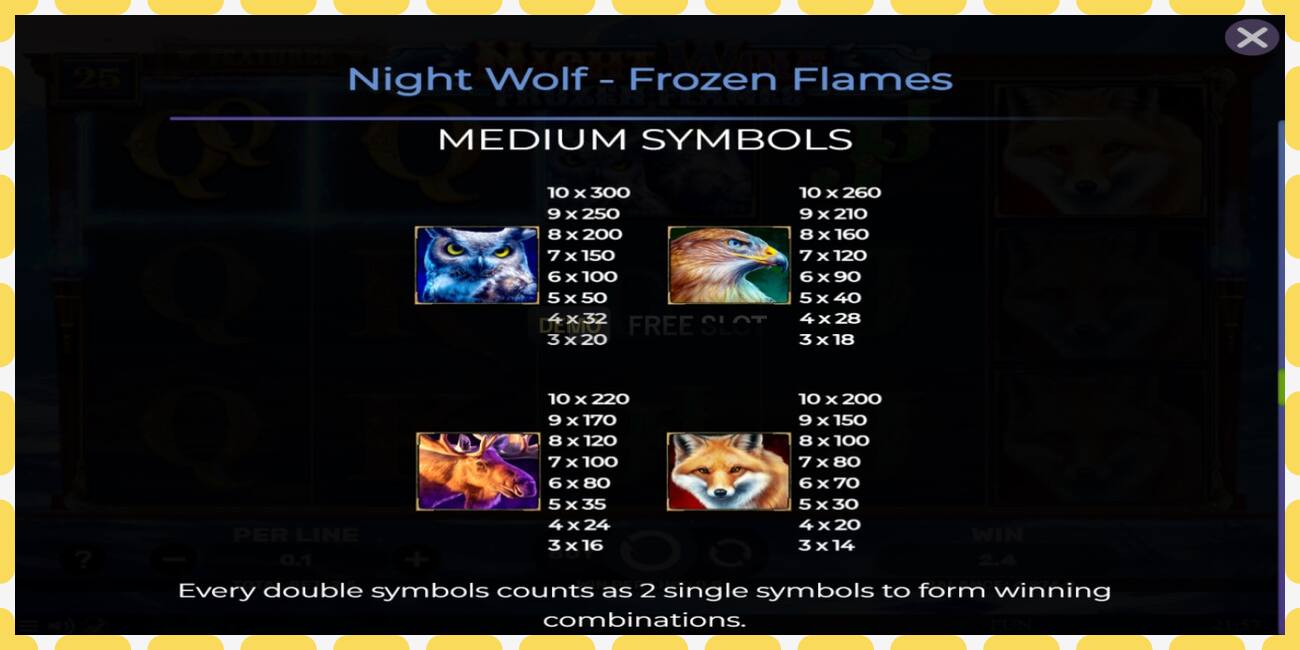 Demo lizdas Night Wolf - Frozen Flames nemokamai ir be registracijos, paveikslėlį - 1