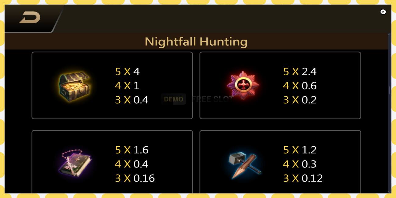 Demo slot Nightfall Hunting free and without registration, picture - 1