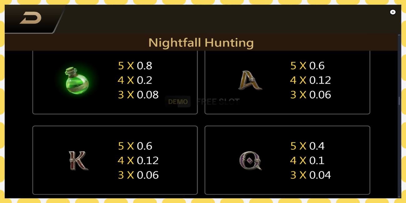 Demo slot Nightfall Hunting free and without registration, picture - 1